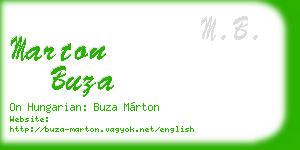 marton buza business card