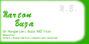 marton buza business card